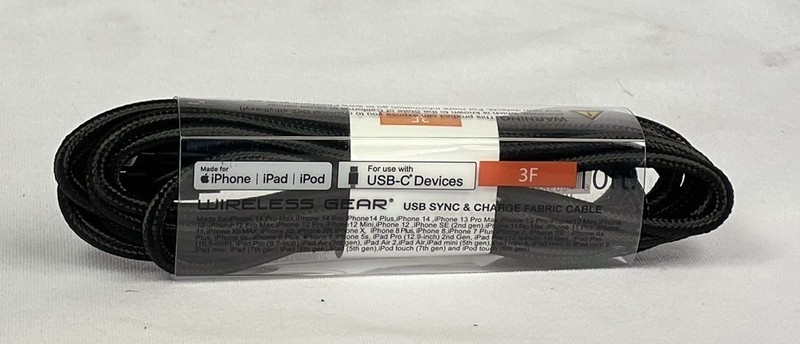 New 10ft USB-C to iPhone Charger – Fast Charge Cord – White or Black – 13 12 11 gallery