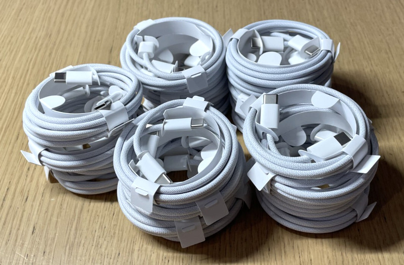Lot of 25 Apple OEM USB-C 60W Charge Cable Braided Original MQKJ3AM/A A2795 gallery