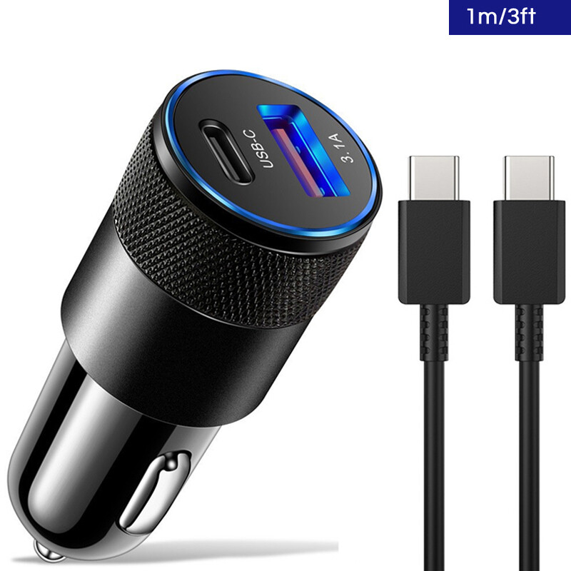 For Samsung Galaxy A13 A23 A33 A53 A73 5G Fast Car Charger Adapter & USB C Cable gallery
