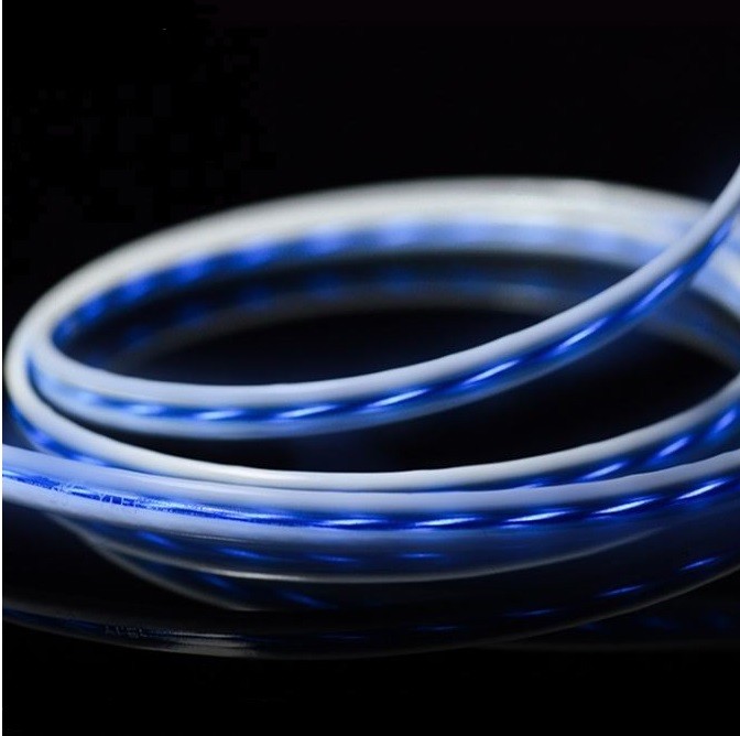 3Ft USB iPhone X/8/7/6s/6 Visible Data Sync Flowing LED Light up Charger Cable gallery