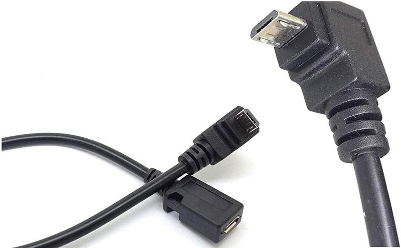 90° Degree Angle USB Micro B 5P Female to 5P Male Left Right down up Angled Exte gallery