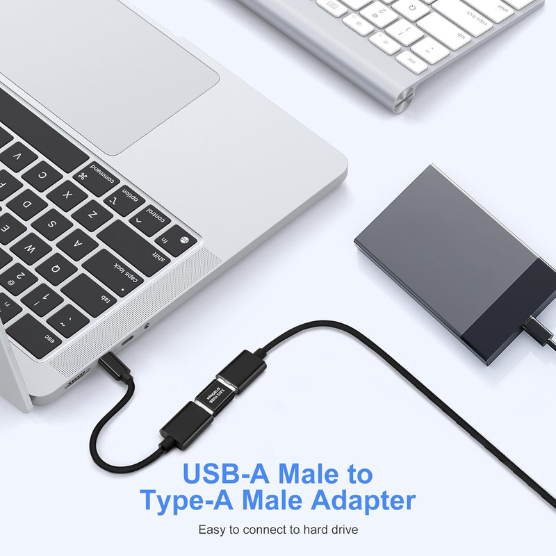 2 Pack USB 3.0/3.1 Male to Male Adapter and OTG 3.0 USB a to a Adapter, Extensio gallery