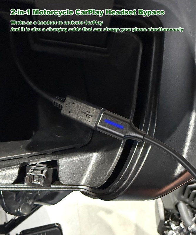 Motorcycle CarPlay Adapter 2 In 1 Jumper Cable USB C gallery