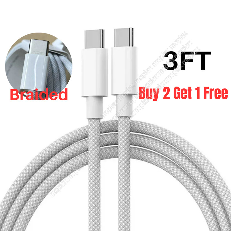 Heavy Duty Type C Cable PD Fast Charger Cord For iPhone 15 Pro Max 15 Plus 15