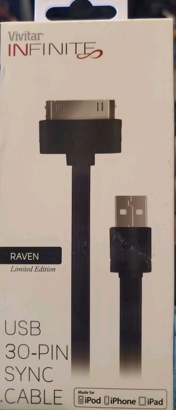 Vivitar Infinite Raven Limit Edition Usb 30-pin Sync Cable