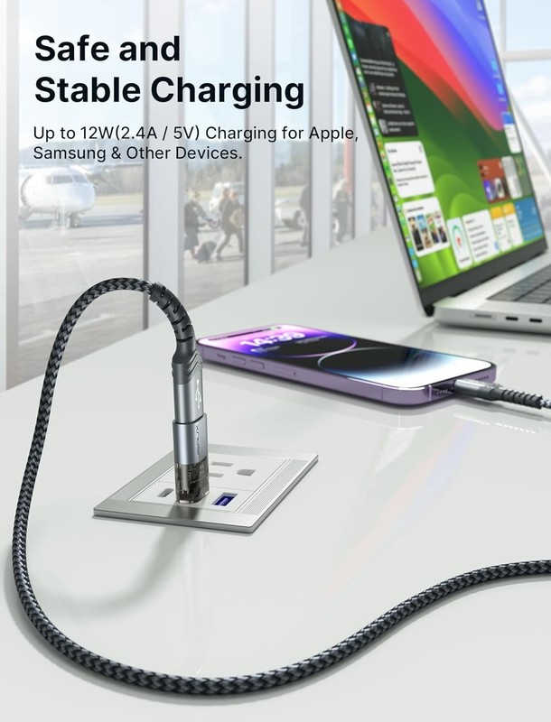 USB Data Blocker & USB C Data Blocker 4-Pack, Transparent Type A & Type C Dat... gallery