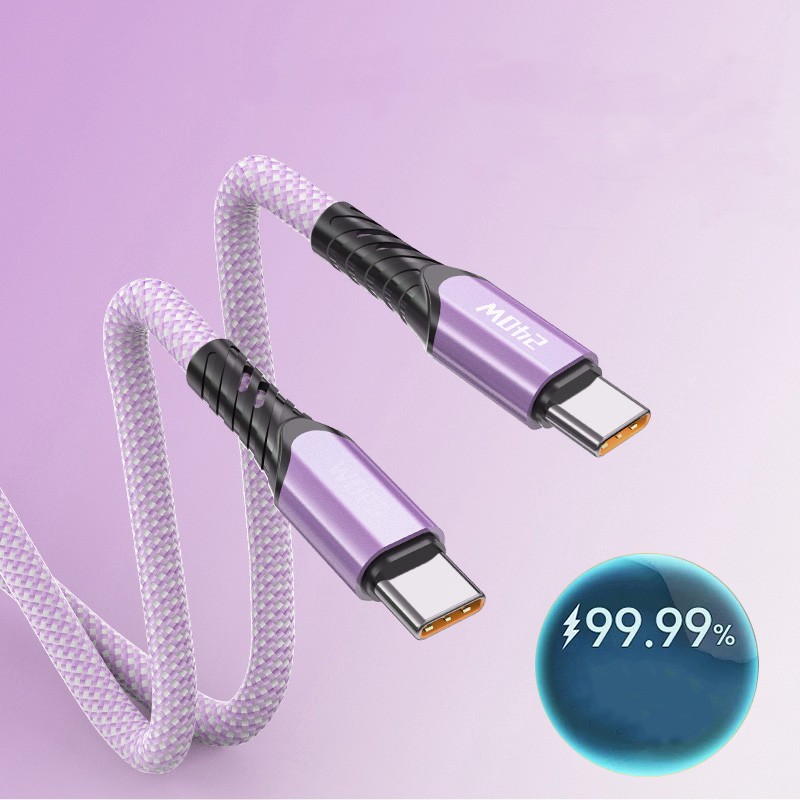 240W Braided Cable Phone Fast Lead Charger Wire C-C,USB-C Cables 3 Colors 10A
