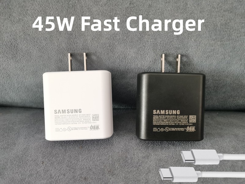 Samsung Galaxy S24 S24+ S24 Ultra 45 Watt Super Fast Wall Charger & USB-C Cable