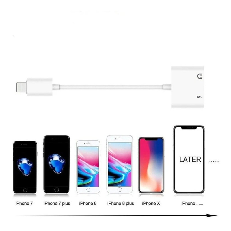 For iPhone 14 13 12 11 Pro to3.5mm AUX Headphone Jack Adapter Audio Splitter lot gallery