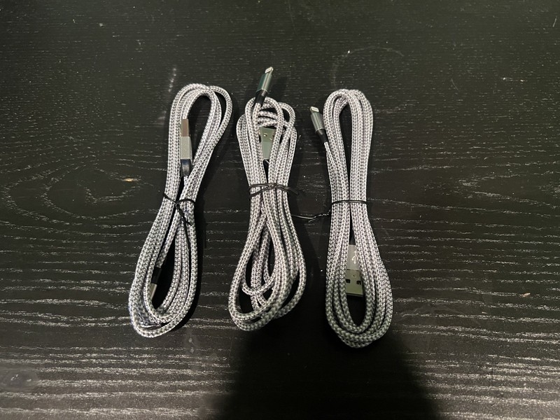 Durable iPhone Charger Cord 6ft 3Pack [Apple MFi Certified] Grey&White1