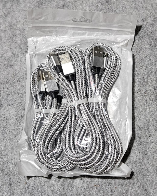 5 Pack Mulit Length USB-A To Apple Ltng Cable Combo W/ 2 – 3FT, 2 – 6FT, 1 – 9FT