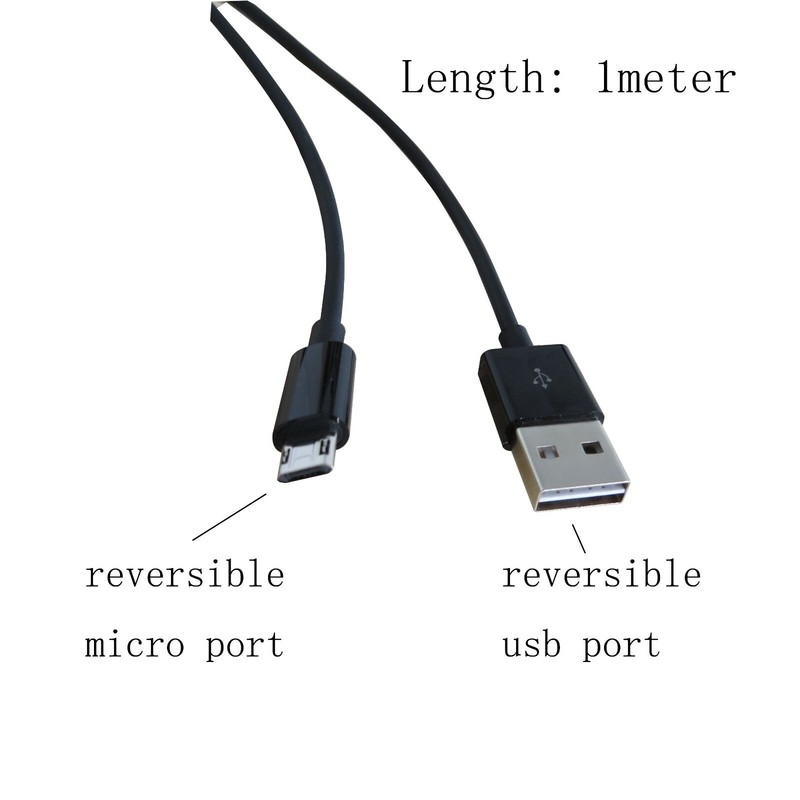 1meter 3ft Reversible Micro USB Cable Double Sided Charging for android phones
