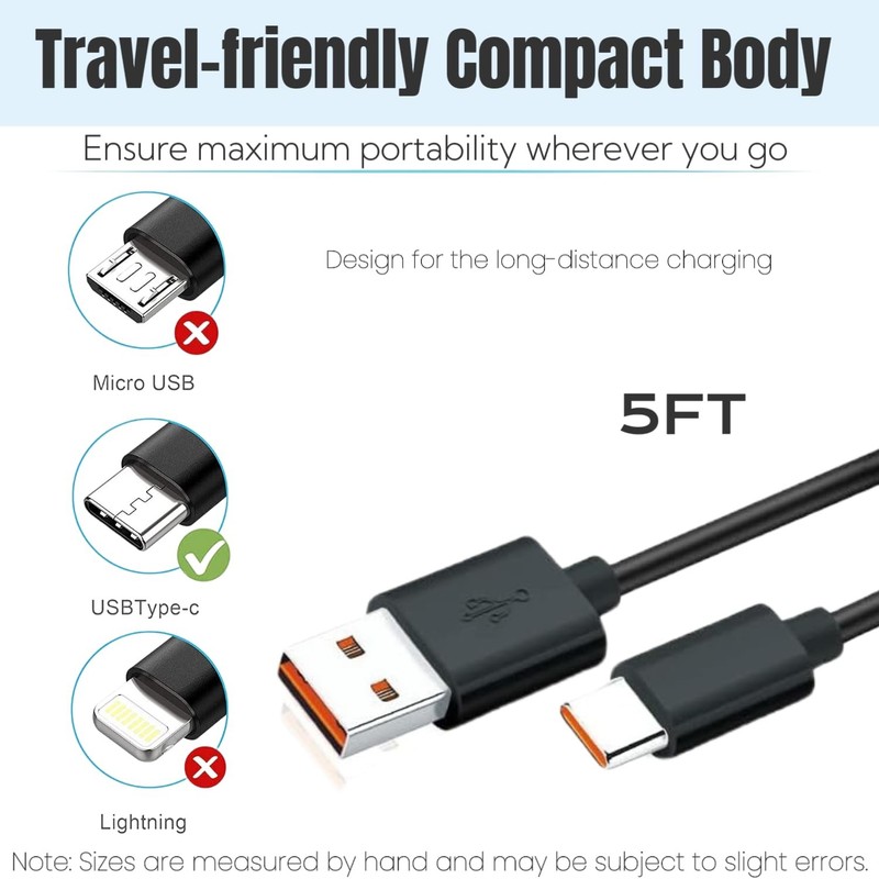 5V Power Adapter Charger Charging Cable Compatible with COMFIER, Black gallery
