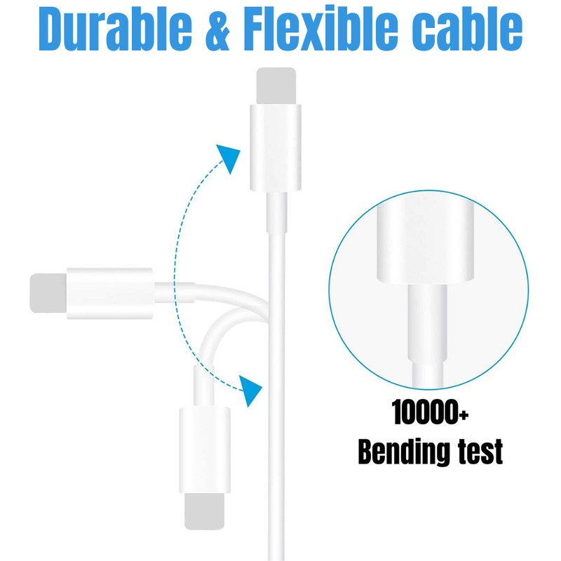 PD USB Type C to iPhone Fast Charger Cable For Apple iPhone 14 13 12 11 Pro XR 8 gallery