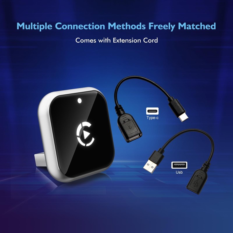 Mini L-Type & Ultra-Thin Wireless CarPlay Adapter, 2026 Upgraded Bluetooth Ad... gallery