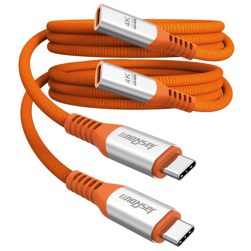 USB Extension Cable 3ft 2Pack, 20Gbps Data Transfer USBC 3.2 Gen 2, 240W Char...