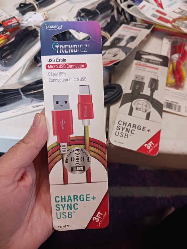 1 3ft Micro USB Charger Cord. Random Cord Color. New Some Are Opened Box gallery
