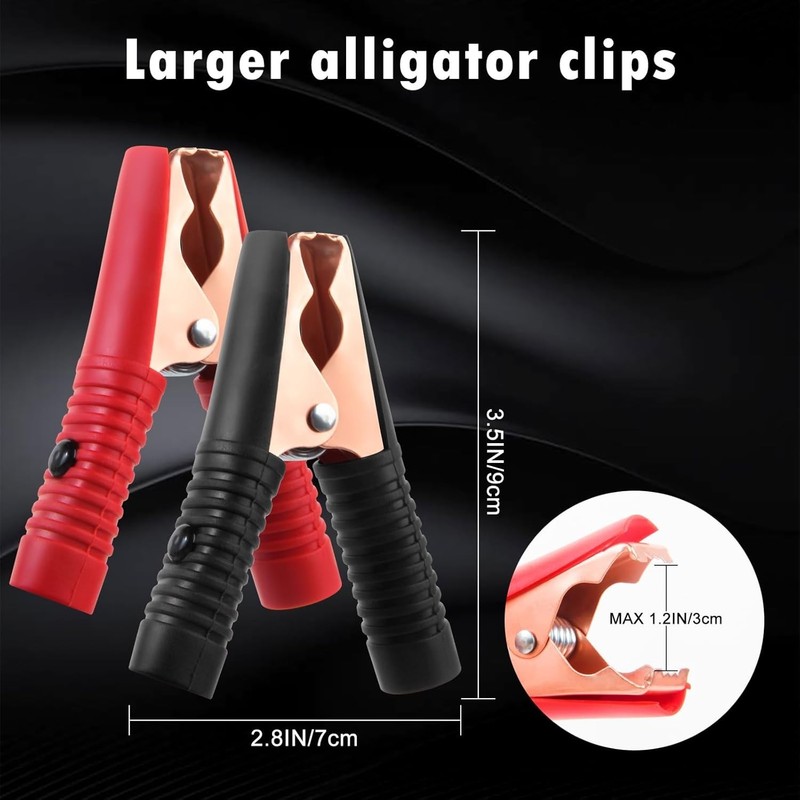 Battery Cable 10FT Alligator Clip to SAE Connector 20A 12V-24V gallery