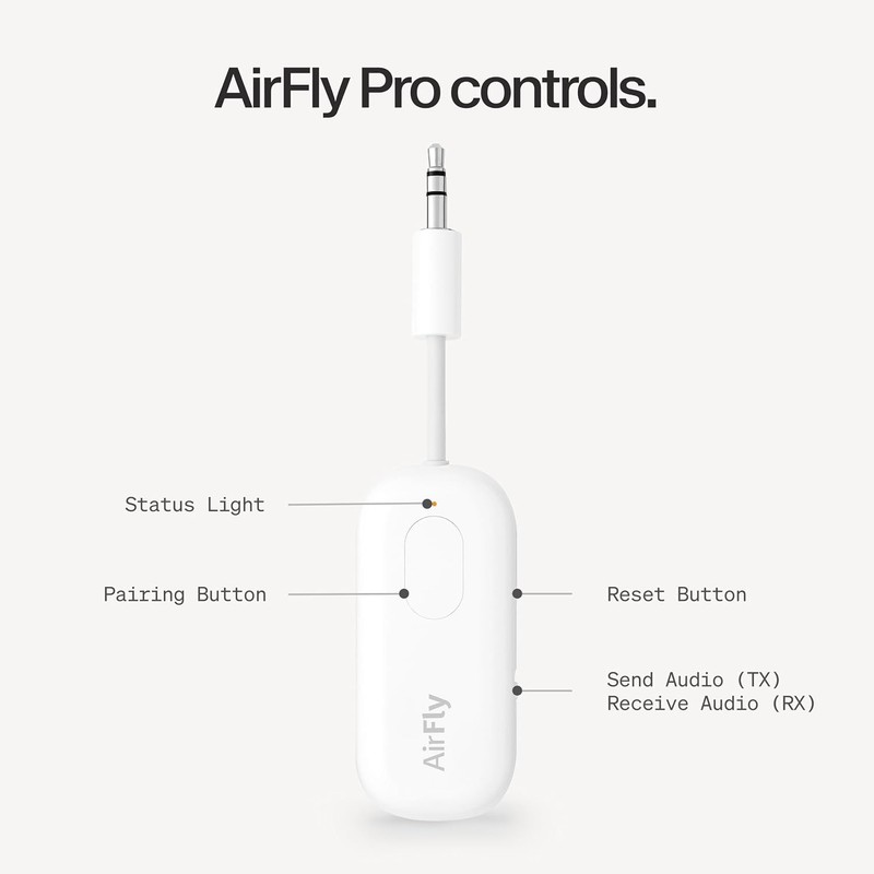 AirFly Pro Bluetooth Wireless Audio Transmitter White Adapter for gallery