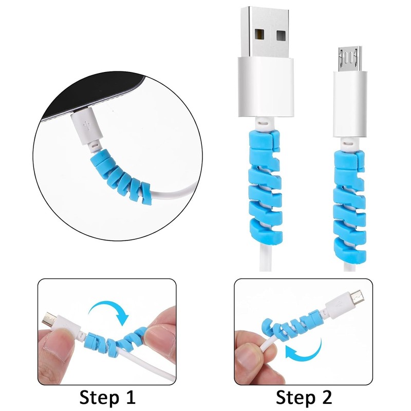 Silicone Cable Protectors Flexible Cord Protector Charger Cable Saver 32 Pcs gallery