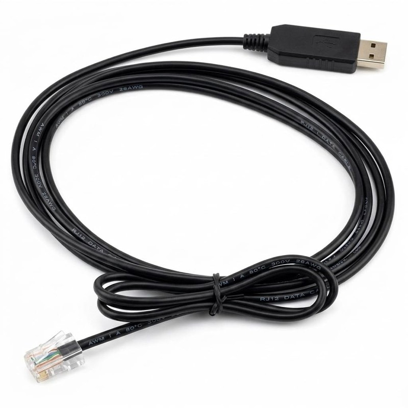 USB to RS485 RJ12 Cable FT232RL, 1.8M Serial Converter for Delta VFD PLC Driv…