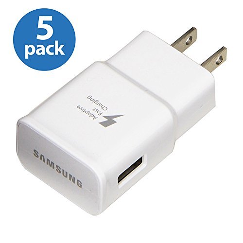 Samsung 5 PK Fast Charger Wall Adapter for Galaxy S8+ S9+ Note 8 S8 S9 Original