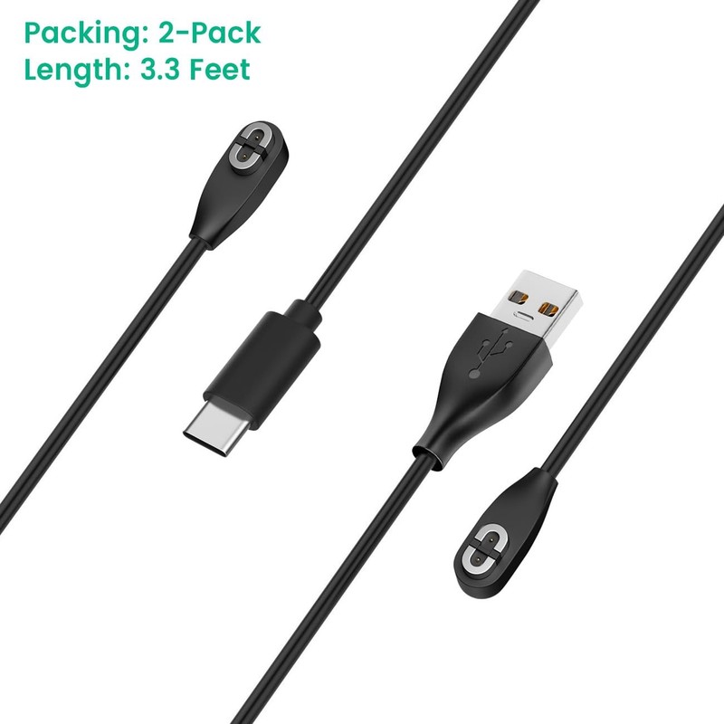 2Pack Charging Cable for Aftershokz Aeropex AS800, Shokz OpenRun Pro, Mini gallery