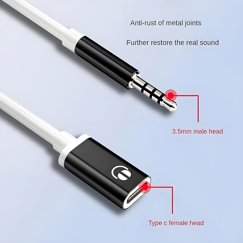 Sturdy USB-C Audio Adapter - Connect Headphones to Smartphones & Laptops gallery
