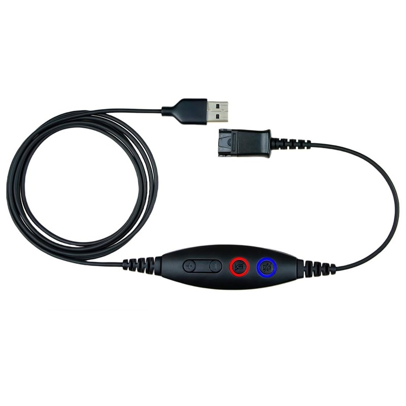 USB-A Adapter Cable to Plantronics QD, Connects QD Headset to PC Laptop Phone…