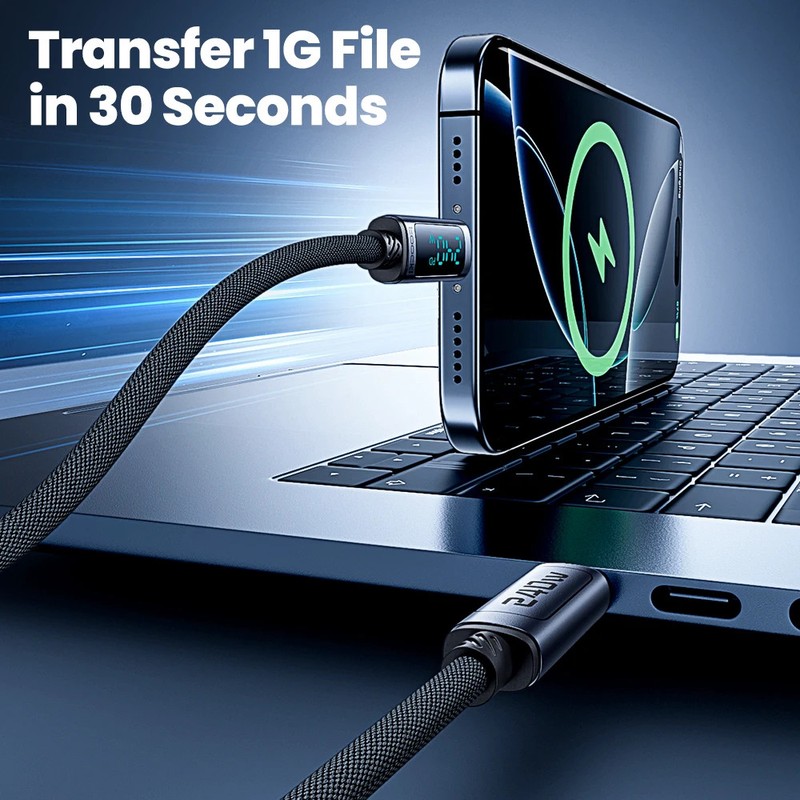 2PCS Toocki 240W USB C Cable PD 3.1 Fast Charging USB Type C To Type C Wire New gallery