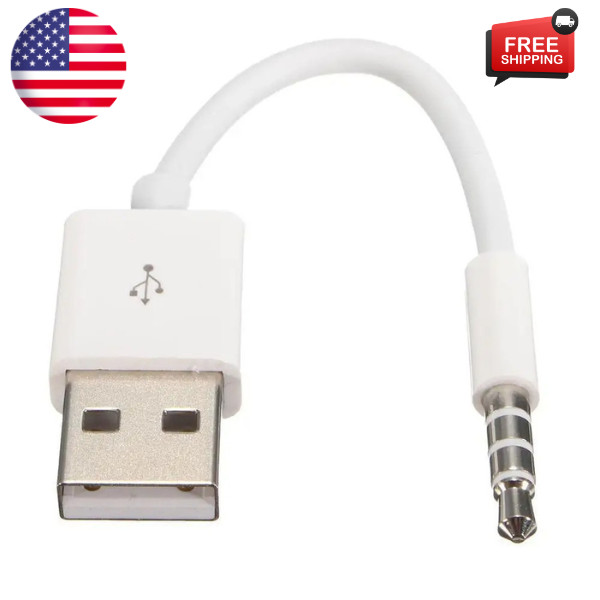 USB Charger Data SYNC Cable for Apple iPod Shuffle 3rd 4th 5th 6th 7th Gen 3.5mm