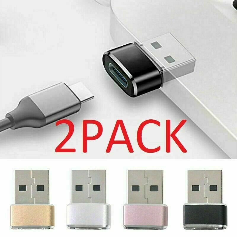 2 PACK USB C 3.1 Type C Female to USB 3.0 Type A Male Port Converter Adapter NEW