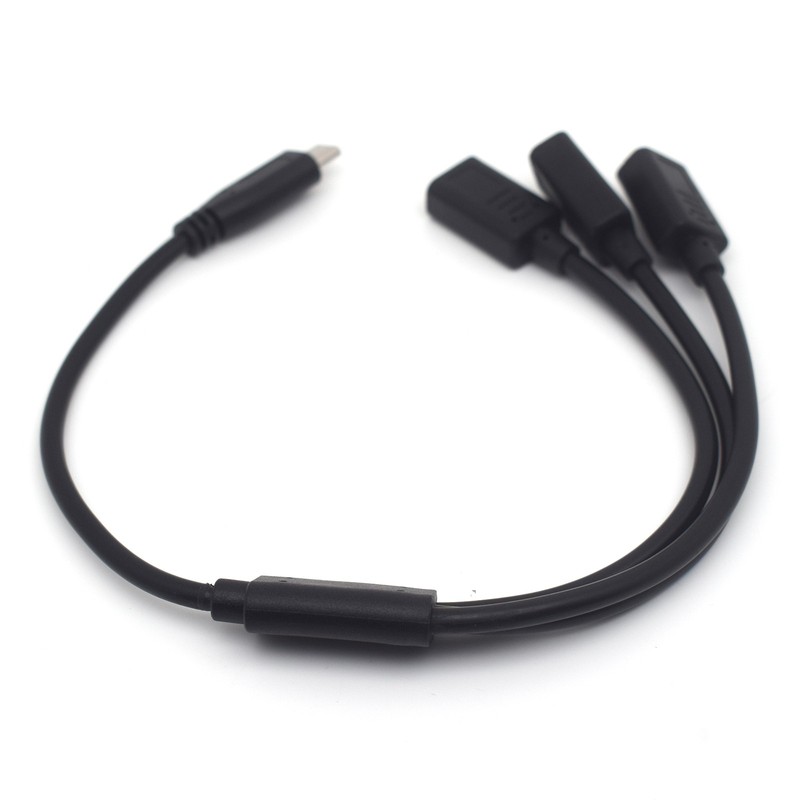 1x USB-C 1 Male to 3 Female OTG Adapter Cable for Fast Charging & Data Transfer gallery