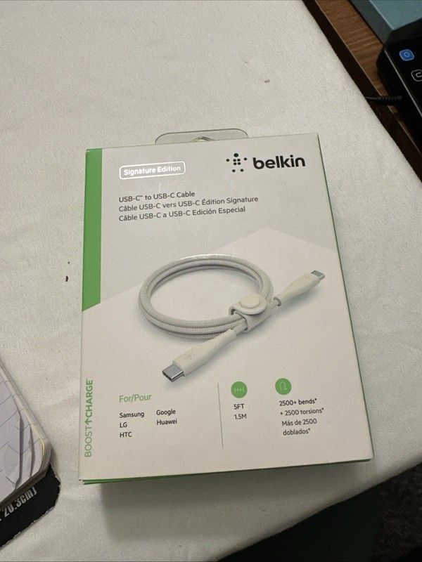 Belkin Signature Edition 5FT USB-C to USB-C Woven Jacket Charge Sync Cable