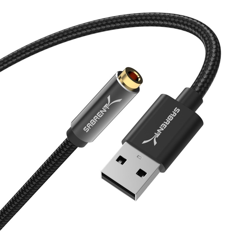 USB 2.0 to 3.5mm Audio Jack Active Adapter
