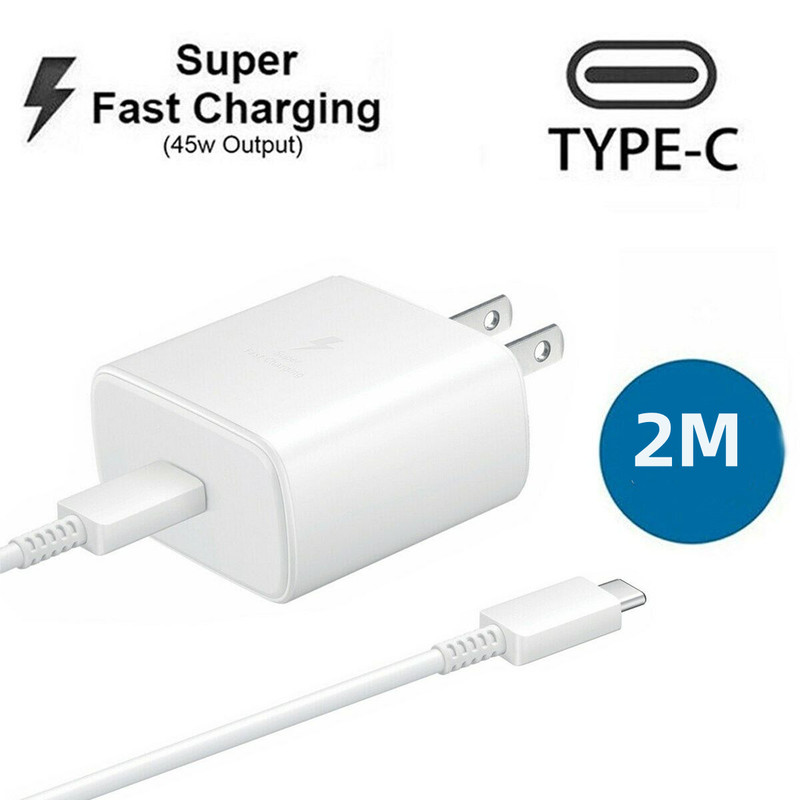 Original 45W Type USB-C Super Fast Charger For Samsung S22 Ultra S22+ S21 Note20