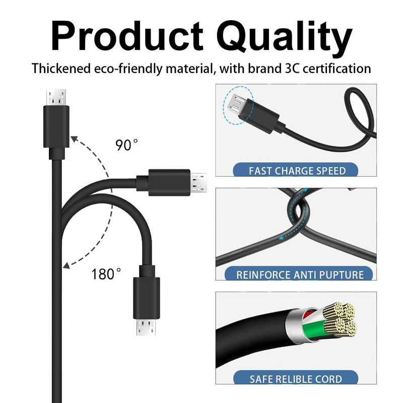 Goffeu 5FT Micro USB Charger Cable Compatible with Roku Streaming Stick gallery