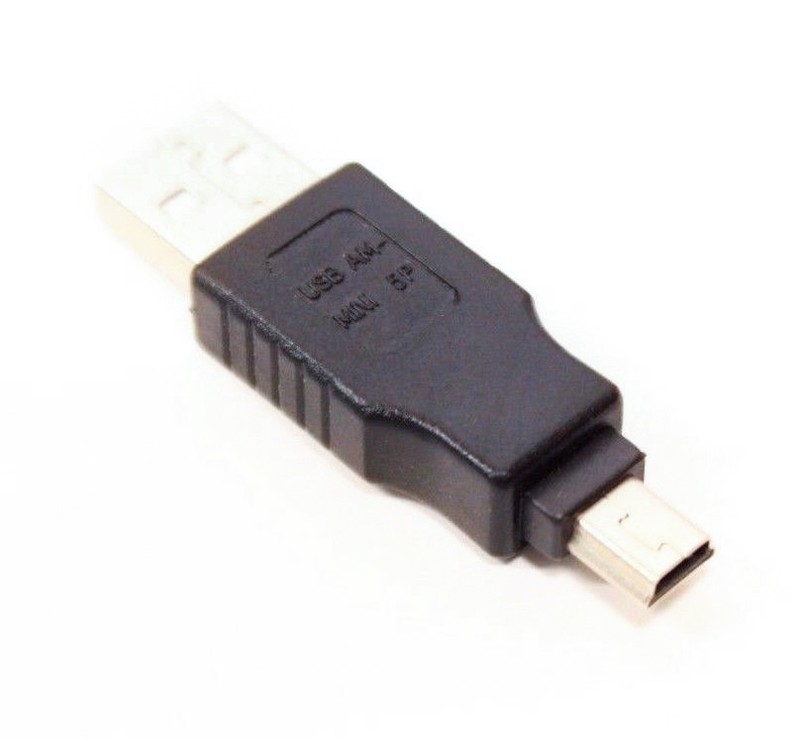 2-Pack Standard USB A to Mini USB Converter Adapters