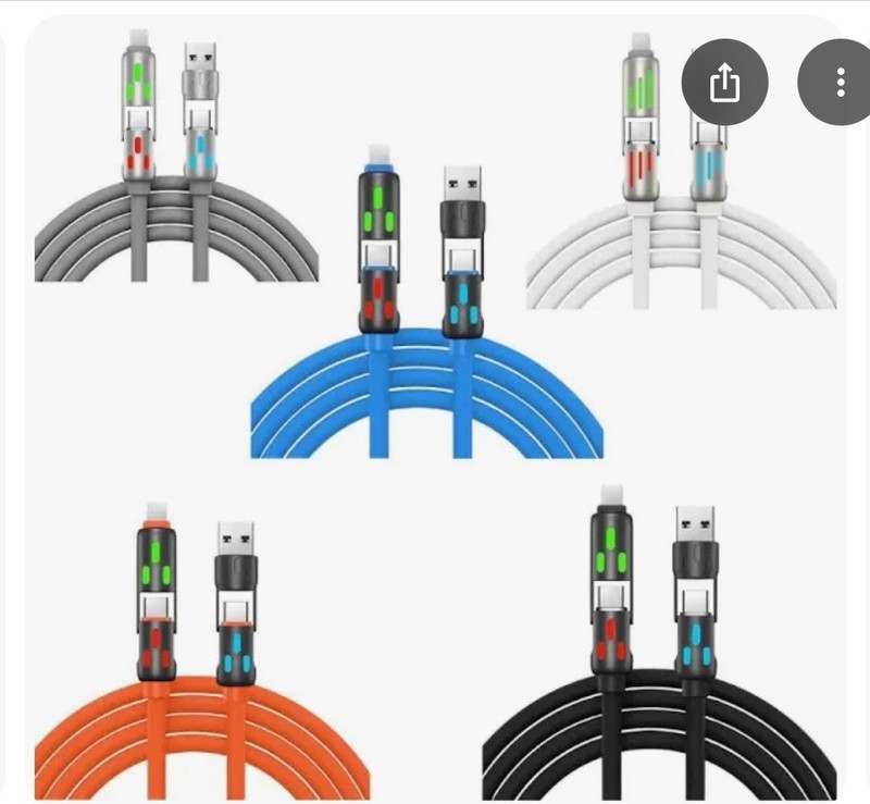 4 in 1 Multi-USB Charging Cable - MAX 240W Fast Charging/With USB A+ Type-C 6ft gallery