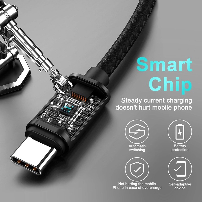 Multi Charging Cable, 4Pack/4FT 3 in 1 Fast Charging Cord Adapter with USB-C gallery