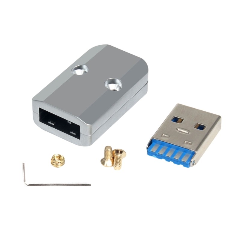 USB3.0 DIY Male Connectors with 6mm Hole For Highly Speed Data And Charging