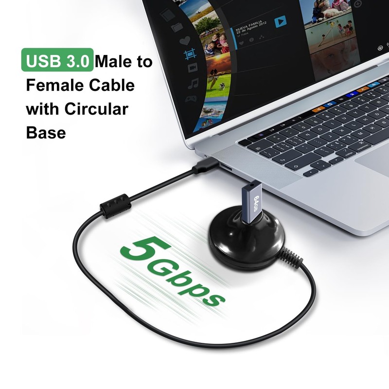 USB 3.0 Extension Cable with Pedestal 5Gbps USB 3.0 Male to Female Cable for ... gallery