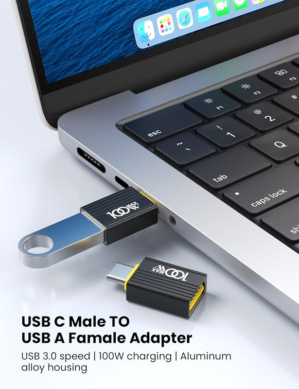 10-Pack 100W USB to USB C Adapter,Usbc Male to a Female OTG Adapter High Speed D gallery