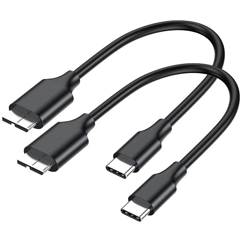 2/4/6Pcs 15cm Micro B to USB C External Hard Drive Cable Portable For Seagate gallery