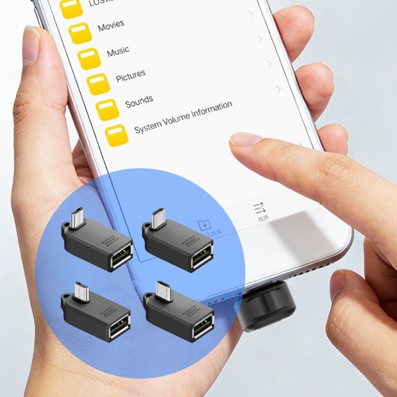 Highly Speed 5Pin USB To USB OTG Adapter For U Disk Keyboards Mouse 480Mbps gallery