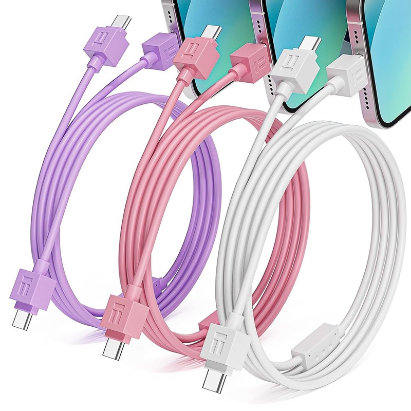 Vofolen 2 in 1 USB C to USB C/Lighting Cable for iPhone 17 16 15 14 13 12 11 XS