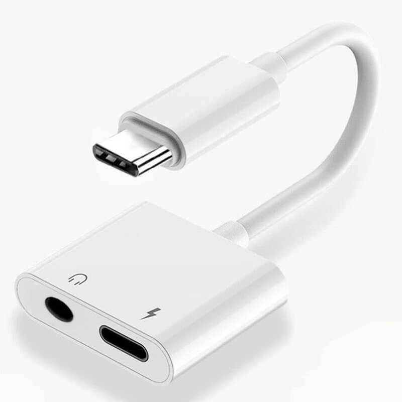 2 in 1 Charger and Headphone USB Type C to 3.5mm Aux Audio Cable Cord Adapter gallery
