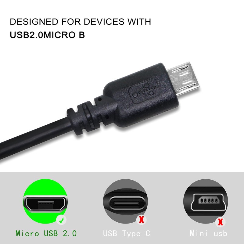 12 Inch Micro USB Splitter Cable USB 2.0 Type A Male to Dual Micro USB Male Y... gallery