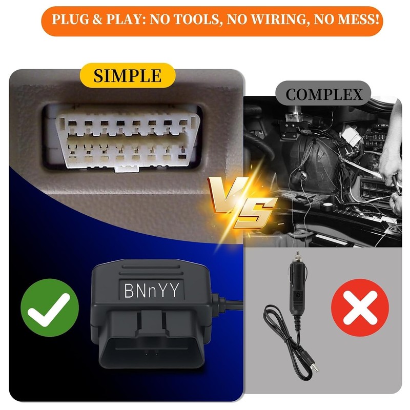 XMSJSIY OBD Power Cable for Dash Camera Type C OBD2 Power Cable Adapter Hardwire gallery