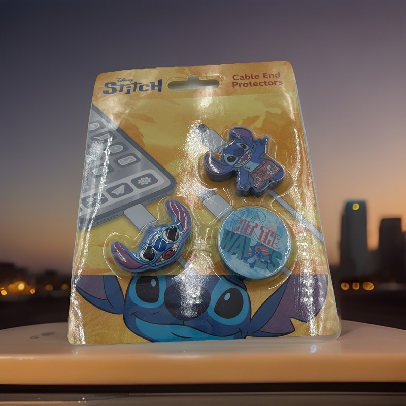 New 3 Set Of Disney Stitch Cable End Protector